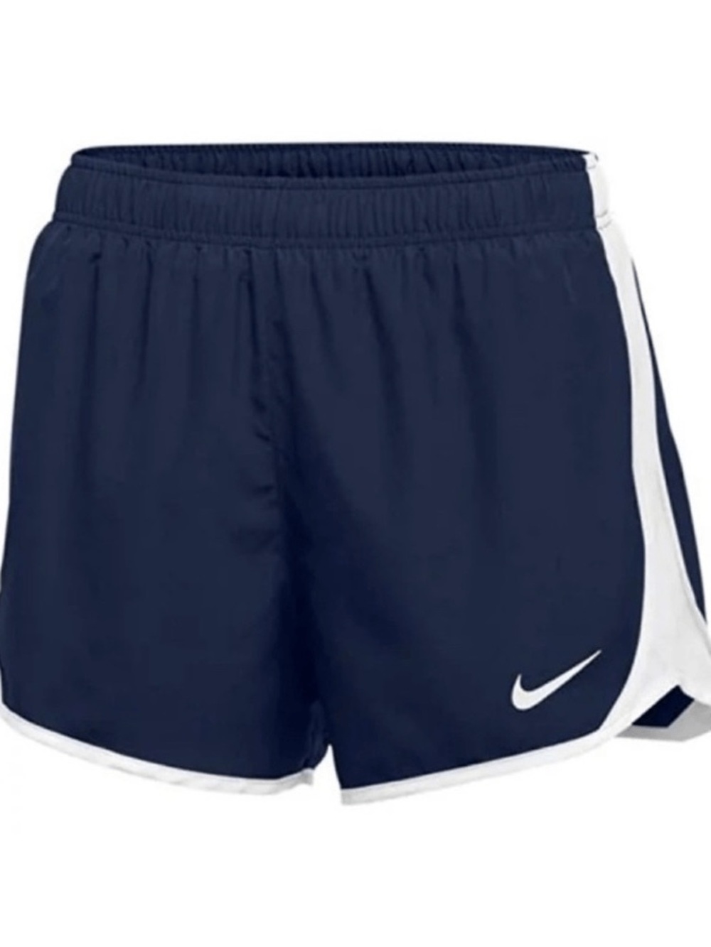 Nike Women’s DRI-FIT Tempo Running Shorts Navy Blue White Trim Size small